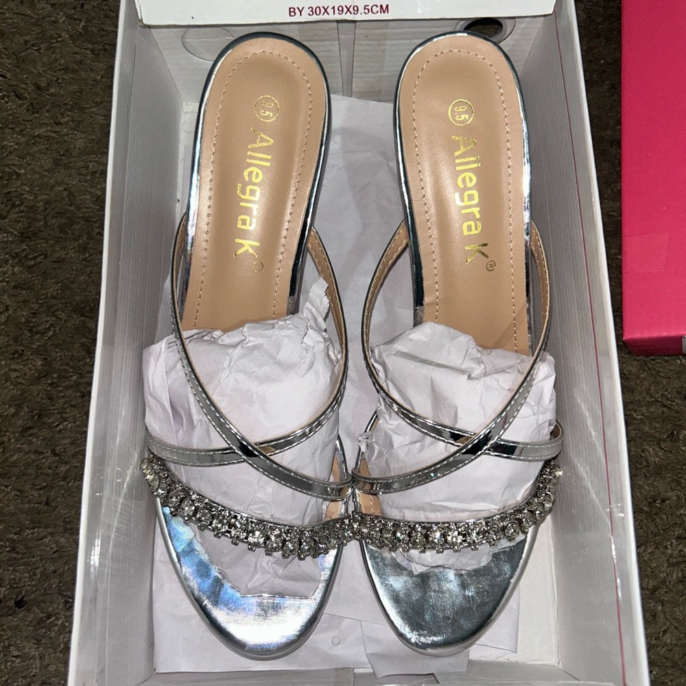 Allegra K Silver Women's Sandals